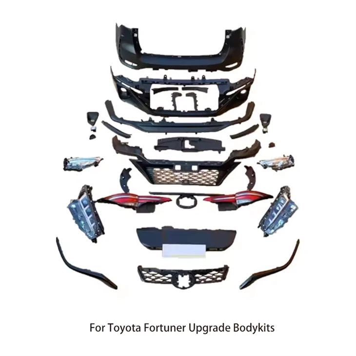 Za Toyota Fortuner Legender Facelift Bodykit 2016 - 2020 Nadgradnja 2021 Stranska obroba, rešetka, žarometi, meglenke vključujejo